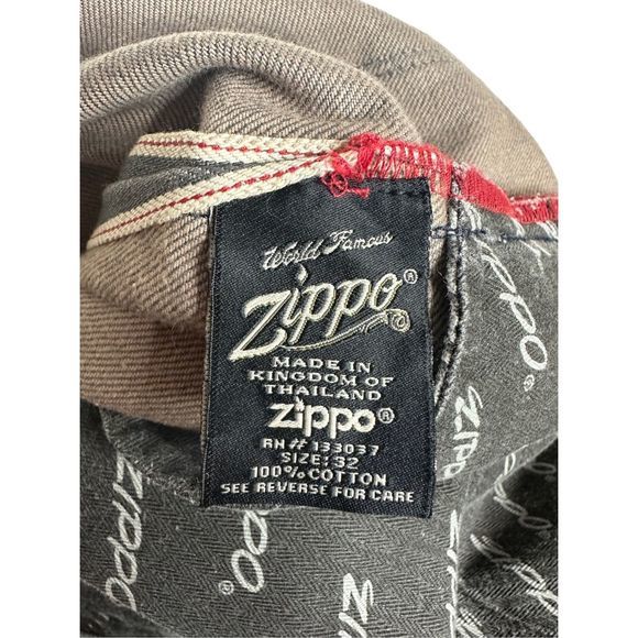 Zippo Slim Straight Raw Selvedge‎ Button Fly Jeans Gray Sz 32 Men's - Picture 12 of 12